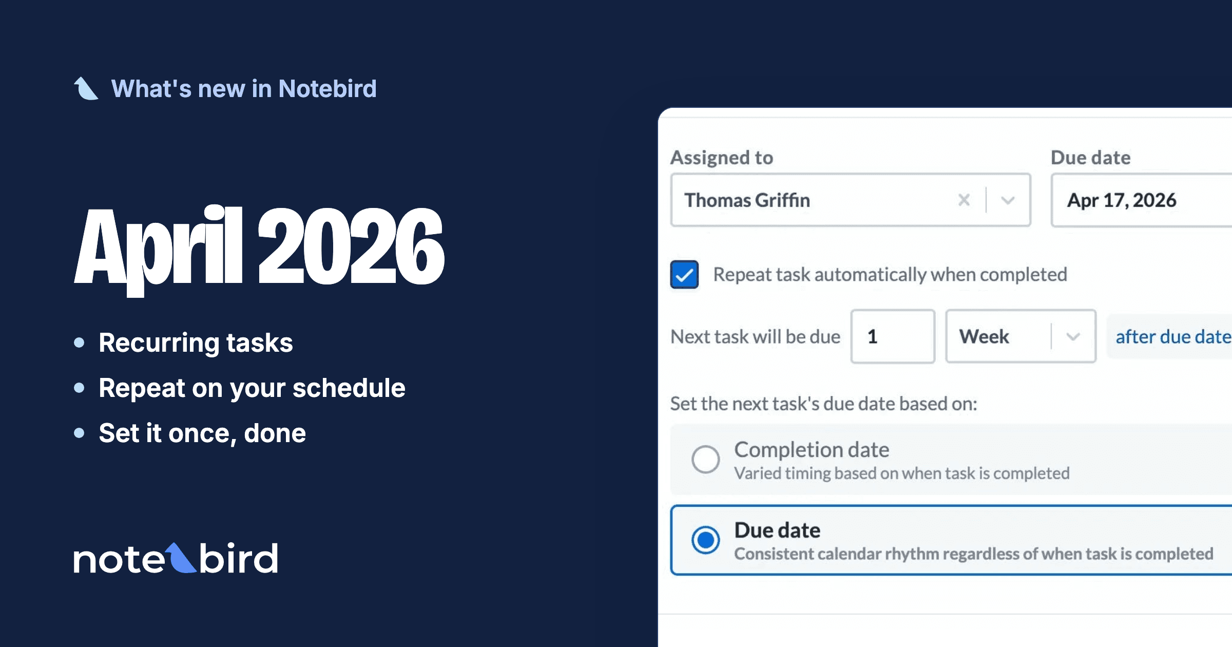 Product Updates: Finally, Recurring Tasks Are Here!